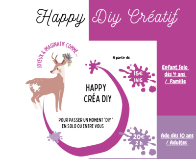 Carte Atelier "HAPPY DIY CREATIF" / Craienco – Image 2