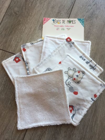 lot lingettes par 6 zéro déchet