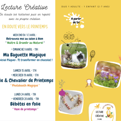 Lecture créative parent / enfant près de Lille