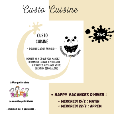 Ateliers Custo Cuisine / Craienco  / Ados 8-14 ans