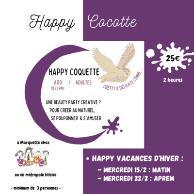 Ateliers HAPPY COQUETTE DIY/ Craienco  / Ados 8-14 ans